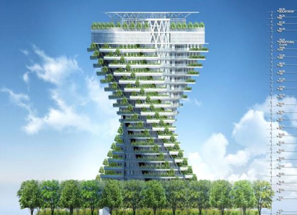 Na Taiwane rastie ekologický mrakodrap