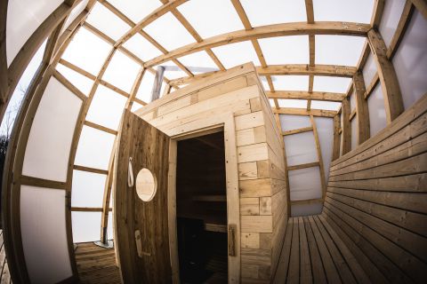 Interiér Lesnej sauny