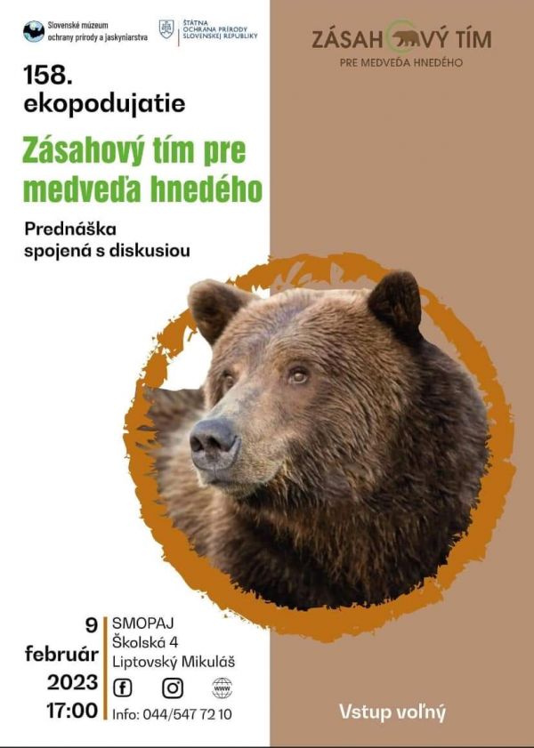 Pozvánka na diskusiu o medveďoch 