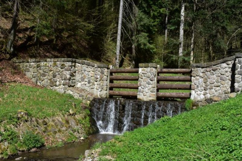 Časť protipovodňového opatrenia, zrealizovaného na vlastné náklady spoločnosťou Lesy mesta Kremnica
