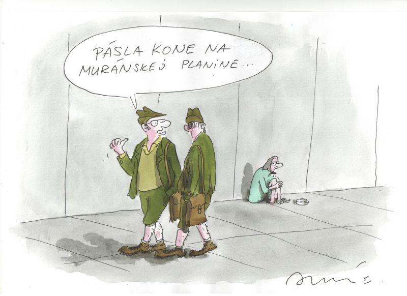 Karikatúra Ľuba Juhása, ku ktorej je diskusný príspevok Jána Lacha 