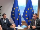 Minister Tom&aacute;&scaron; Taraba (vpravo) na rokovan&iacute; v Bruseli 