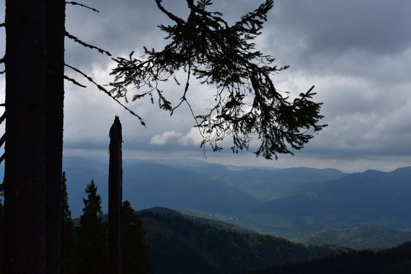 Pohľad z Fabovej hole na Muránskej planine