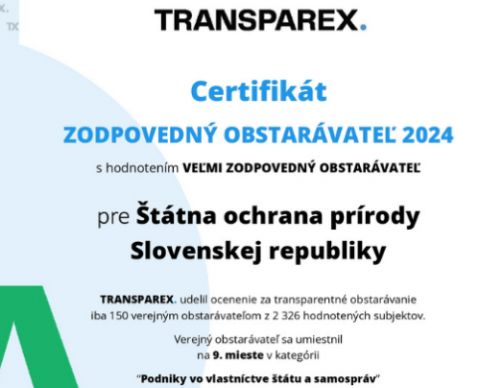 Zdroj: Internetová stránka ŠOP SR 