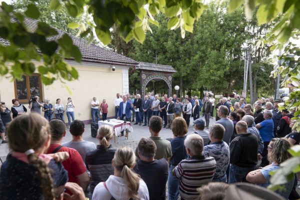 &Uacute;častn&iacute;ci protestu v Detve 