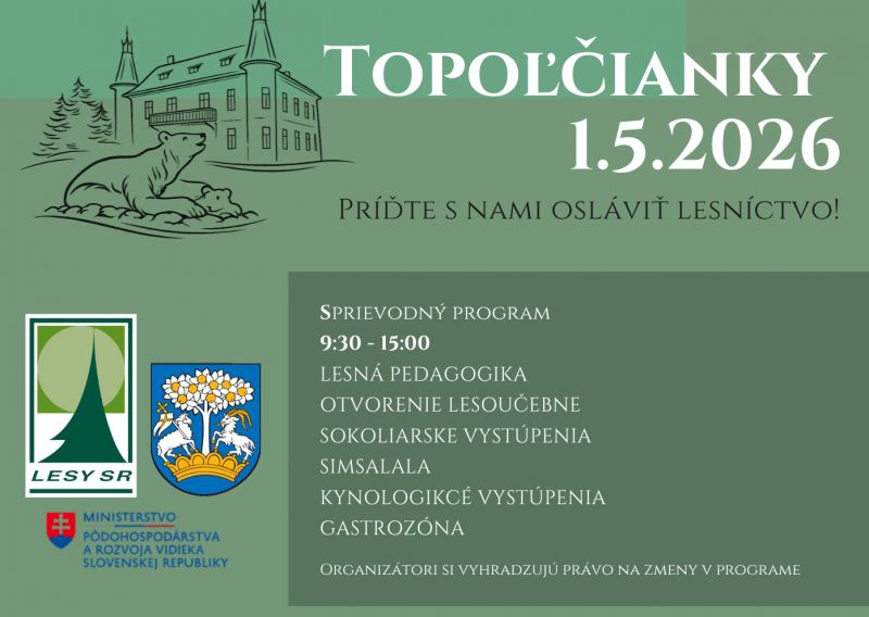 Prvý májový deň 25. ročník Dňa stromu v Topoľčiankach: LESY SR pozývajú verejnosť zažiť les inak, cez príbehy, ktoré majú hlboké korene a presah do budúcnosti