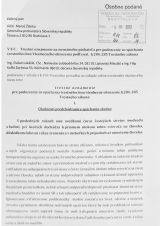 Prvá strana trestného oznámenia zo 6. júna 2022