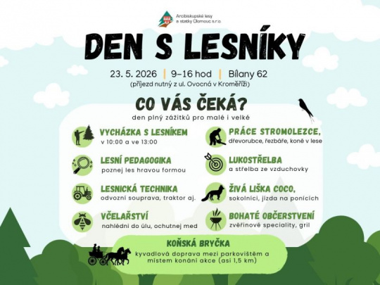 Najväčší neštátny vlastník lesov v Českej republike organizuje Deň s lesníkmi: Akcia s lesníckou a poľovníckou tematikou pre celú rodinu