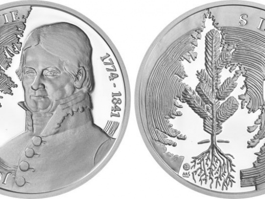 Strieborná zberateľská eurominca v nominálnej hodnote 10 eur: Jozef Dekret Matejovie – 250. výročie narodenia